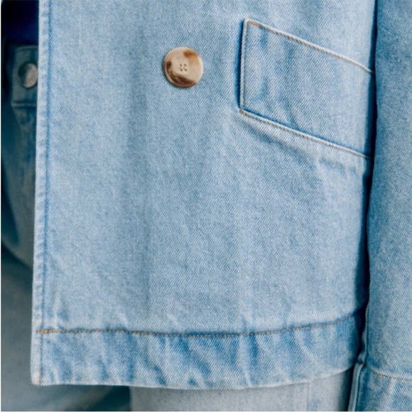 SÉZANE Kalvin Denim Coat in Bleach sz 40 / US 8 SOLD OUT IN STORE - Picture 5 of 14